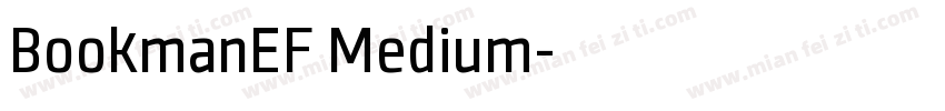 BookmanEF Medium字体转换